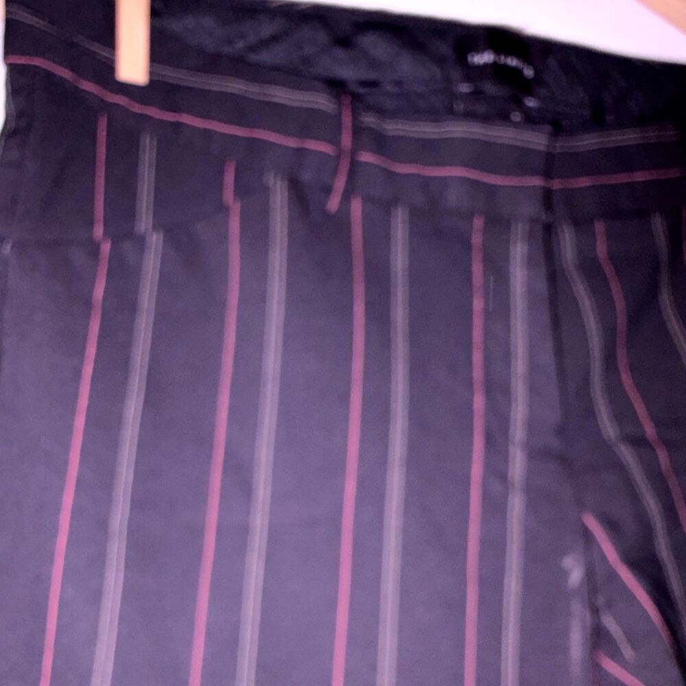 The Limited Women’s Black  Pinstripe Bootcut Stretch Twill Dress Pants Pockets 6